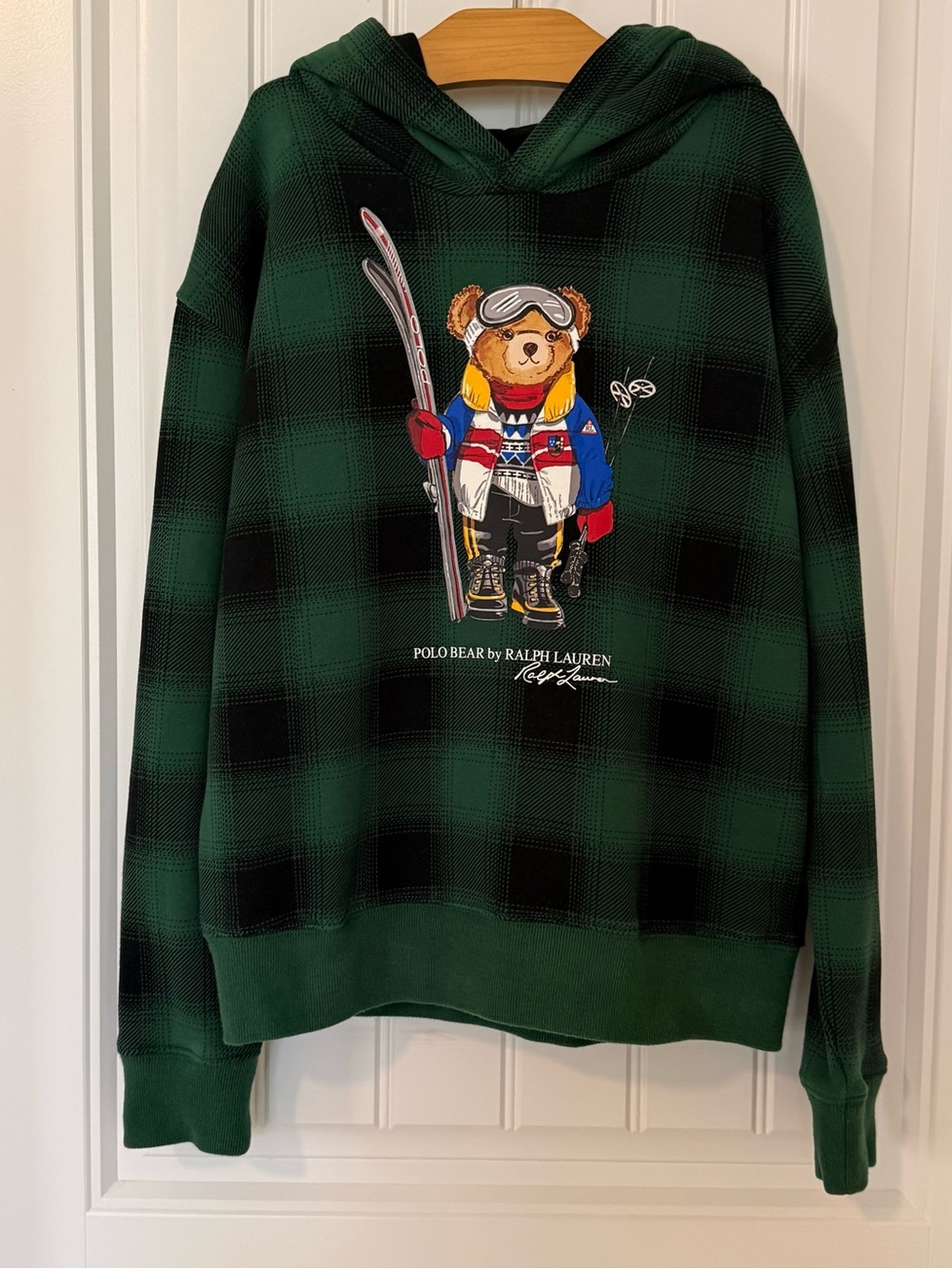 🧸 Polo Ralph Lauren Girls Polo Bear Fleece Hoodie XL (16)